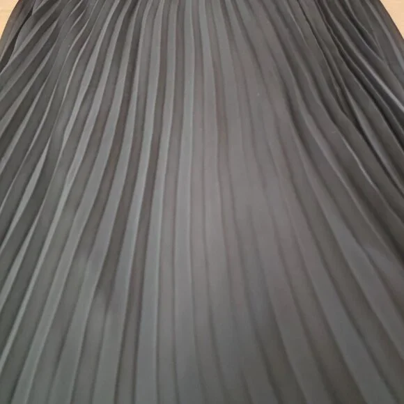 Vince Camuto Black Chiffon Maxi Midi Skirt Large Feminine Modest Closet Staple - Picture 6 of 7